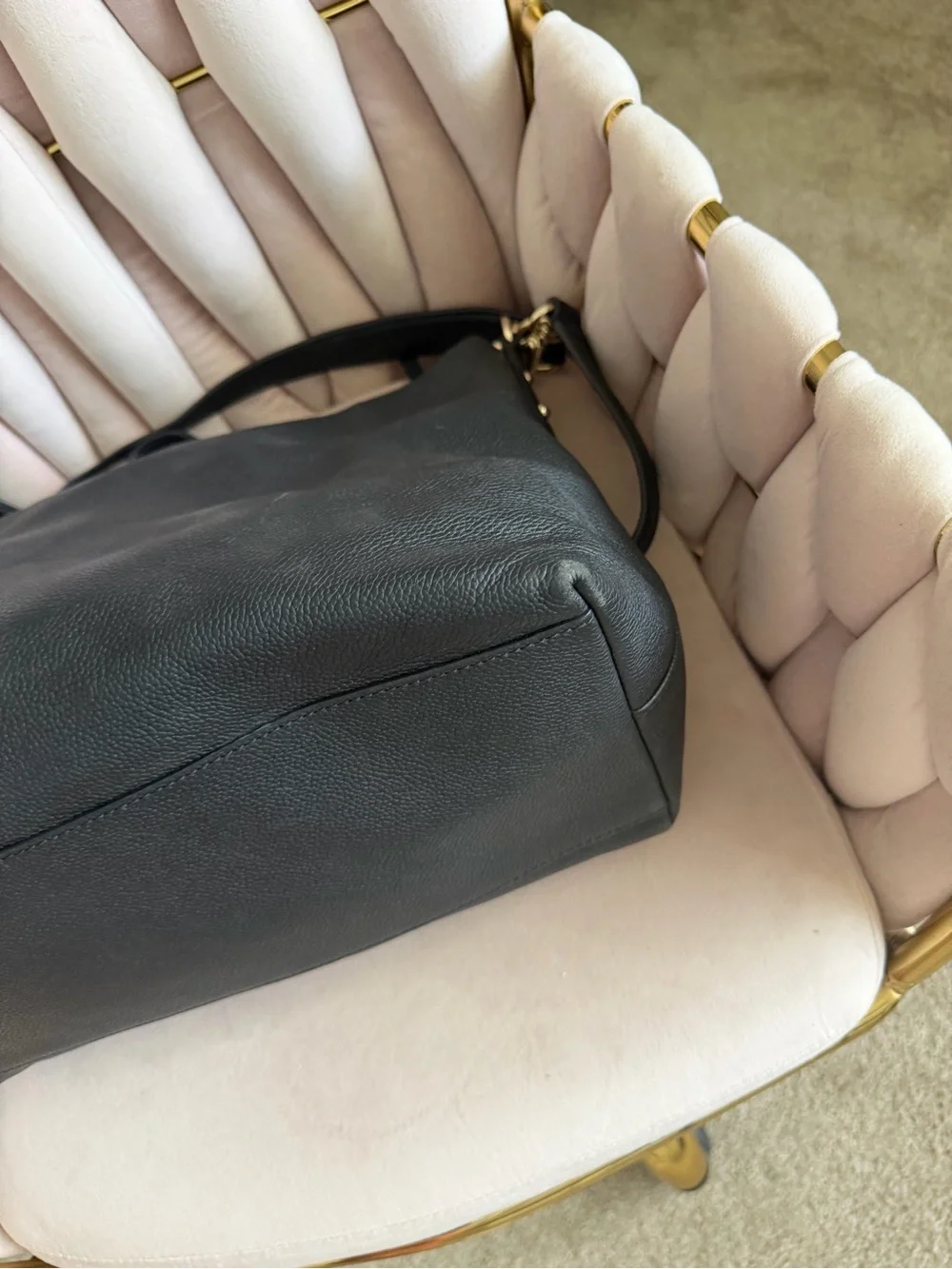 Kate Spade ♠️ Larchmont Ave Alena Black Leather Shoulder Bag